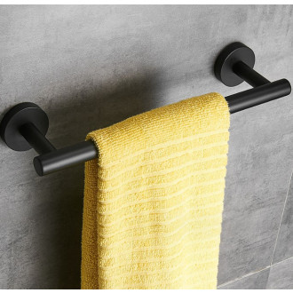 CERANO - Nástěnný držák na ručníky Lineo - černá matná - 60 cm
