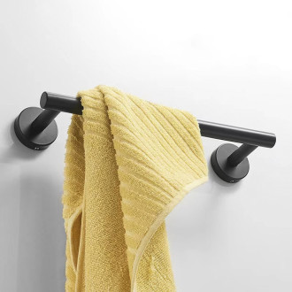 CERANO - Nástěnný držák na ručníky Lineo - černá matná - 60 cm