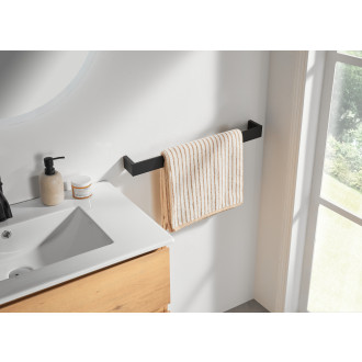 CERANO - Nástěnný držák na ručníky Marcell - černá matná - 60 cm
