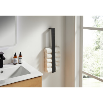 CERANO - Nástěnný držák na ručníky Marcell - černá matná - 60 cm