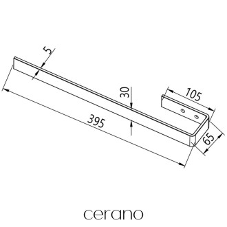 CERANO - Nástěnný držák na ručníky Patrizio - černá matná - 39,5 cm