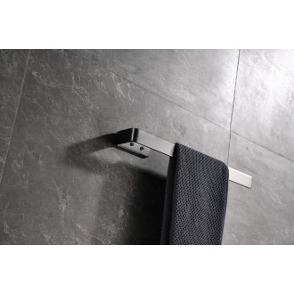 CERANO - Nástěnný držák na ručníky Patrizio - černá matná - 39,5 cm