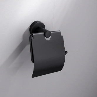 CERANO - Nástěnný držák toaletního papíru Lineo - černá matná