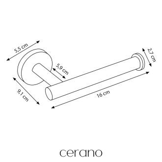 CERANO - Nástěnný držák toaletního papíru Lineo - chrom