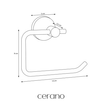 CERANO - Nástěnný držák toaletního papíru Lineo - chrom