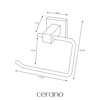 CERANO - Nástěnný držák toaletního papíru Polo - chrom