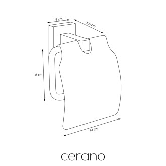 CERANO - Nástěnný držák toaletního papíru Polo - chrom