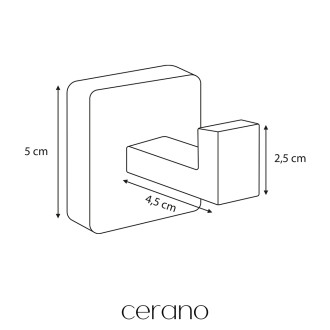 CERANO - Nástěnný věšák na ručníky Alto - černá matná