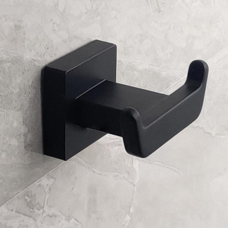 CERANO - Nástěnný věšák na ručníky Alto - černá matná