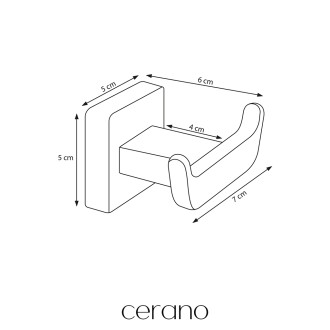 CERANO - Nástěnný věšák na ručníky Alto - černá matná