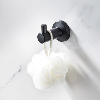 CERANO - Nástěnný věšák na ručníky Lineo - černá matná