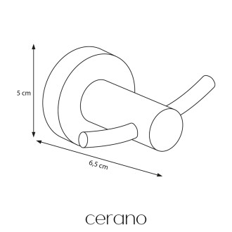 CERANO - Nástěnný věšák na ručníky Lineo - černá matná