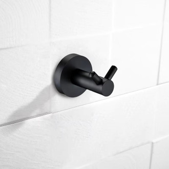 CERANO - Nástěnný věšák na ručníky Lineo - černá matná