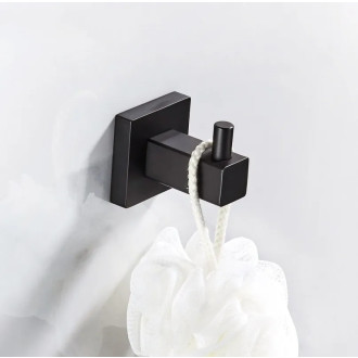 CERANO - Nástěnný věšák na ručníky Polo - černá matná