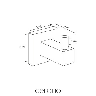 CERANO - Nástěnný věšák na ručníky Polo - černá matná