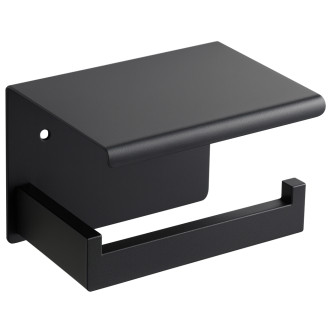 CERANO - Nástěnný/Samolepící držák toaletního papíru Lero - černá matná