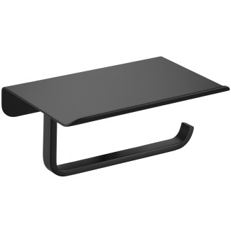 CERANO - Nástěnný držák toaletního papíru Lero - černá matná