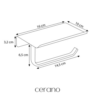 CERANO - Nástěnný/Samolepící držák toaletního papíru Lero - chrom