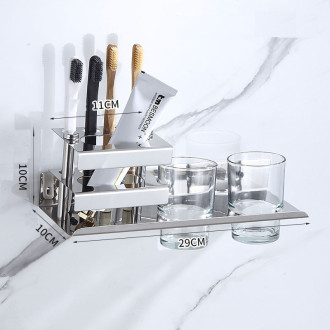 CERANO - Nástěnný/Samolepící organizér na koupelnové doplňky Lero - chrom