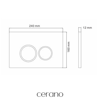 CERANO - Ovládací tlačítko splachování Prime/Dualo - ABS - bílá