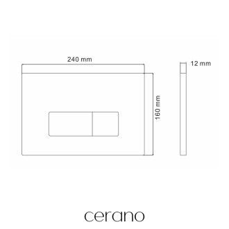 CERANO - Ovládací tlačítko splachování Prime/Modulo - ABS - stříbrná