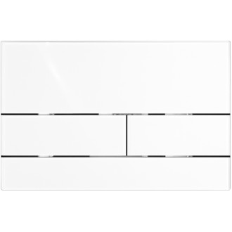 CERANO - Ovladací tlačítko WC modulů Lite/Line - sklo - bílá lesklá