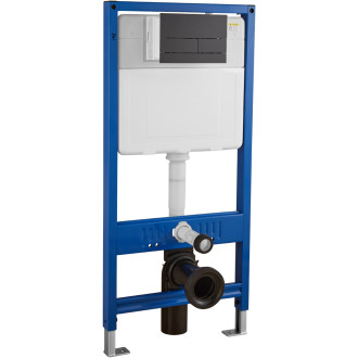 CERANO - Ovladací tlačítko WC modulů Lite/Line - sklo - černá lesklá