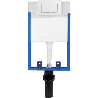 CERANO - Podomítkový WC set, modul, WC tlačítko Classic, podložka, bílé - k zazdění