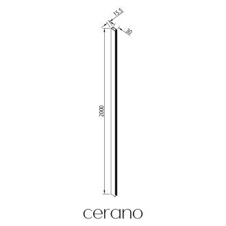 CERANO - Profil pro sprchové zástěny Walk-in Onyx - 10 mm- černá matná - 30 mm