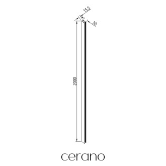 CERANO - Profil pro sprchové zástěny Walk-in Onyx - 8 mm - bílá matná - 15 mm