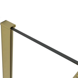 CERANO - Profil pro sprchové zástěny Walk-in Onyx - 8 mm - zlatá kartáčovaná - 15 mm