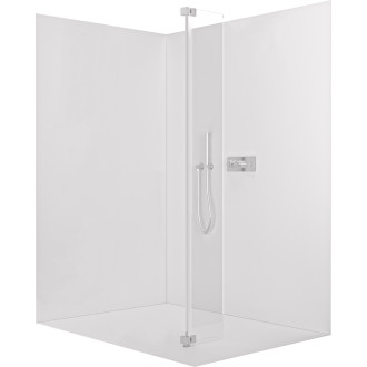 CERANO - Přídavný otočný panel ke sprchové zástěně Onyx - 8 mm - chrom, transparentní sklo - 30x200 cm