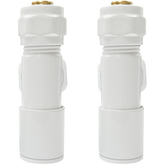 CERANO - Připojovací sada radiátorových ventilů - rohová - bílá