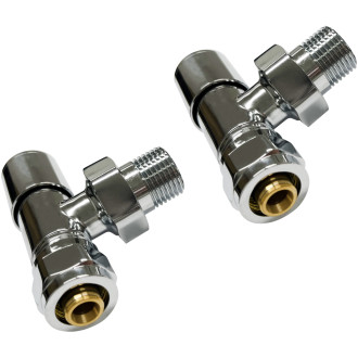 CERANO Sada rohových připojovacích ventilů chrom CER-478126