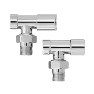 CERANO - Připojovací sada radiátorových ventilů - rohová - chrom - 1/2