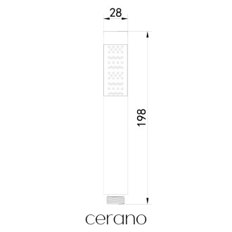 CERANO - Ruční sprcha - 1 funkce - kulatá - černá matná