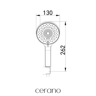 CERANO - Ruční sprcha - 3 funkce - kulatá - chrom