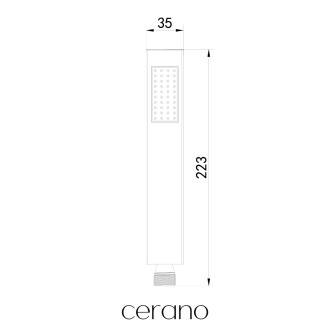 CERANO - Ruční sprcha - hranatá - 1 funkce - černá matná