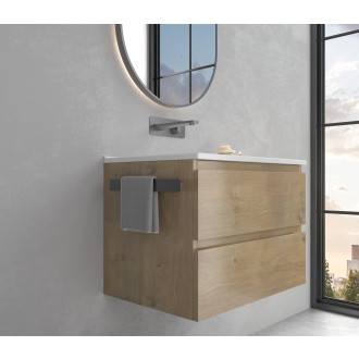 CERANO - Samolepící držák na ručníky Donatello - černá matná - 35,4 cm