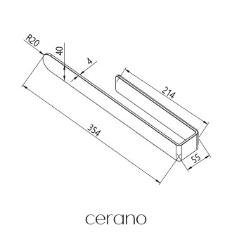 CERANO - Samolepící držák na ručníky Donatello - chrom - 35,4 cm