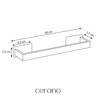 CERANO - Samolepící držák na ručníky Lago - chrom