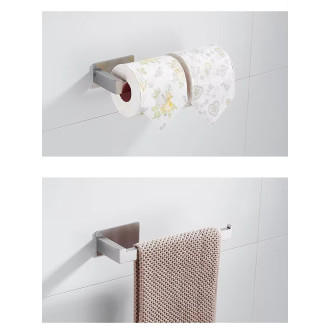 CERANO - Samolepící držák na ručníky Lago - chrom - 25 cm