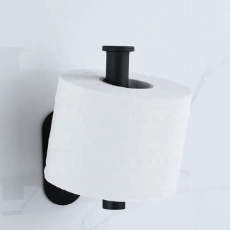 CERANO - Samolepící držák toaletního papíru Reno - černá matná
