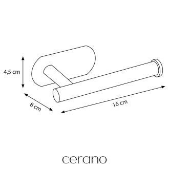 CERANO - Samolepící držák toaletního papíru Reno - chrom