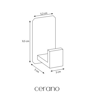 CERANO - Samolepící věšák na ručníky Lago - černá matná