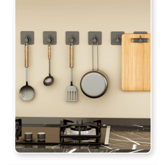 CERANO - Samolepící věšák na ručníky Reno - černá matná