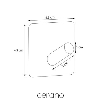CERANO Samolepící věšák na ručníky Senso černá mat CER-479446