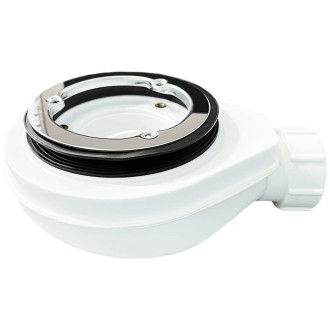 CERANO - Sifon sprchové vaničky 90mm - krátký - DN40 - příruba nerez