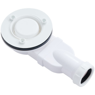 CERANO - Sifon sprchové vaničky 90mm - Slim - DN40 - příruba bílá