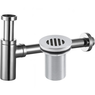 CERANO - Sifon umyvadlový - mosaz - DN32 mm s neuzavíratelnou výpustí - chrom